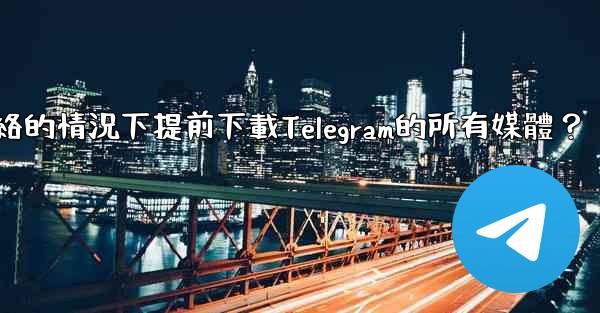 如何在沒有網絡的情況下提前下載Telegram的所有媒體？