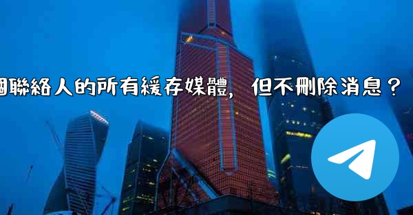 電報如何清理與某個聯絡人的所有緩存媒體，但不刪除消息？