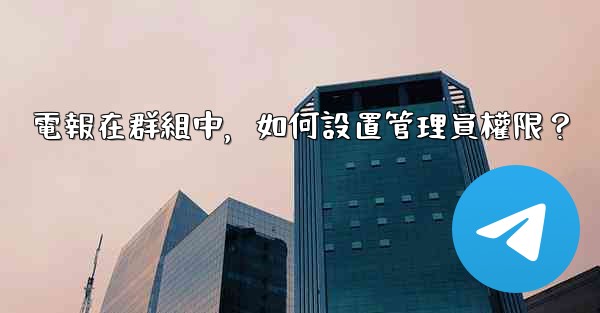 電報在群組中，如何設置管理員權限？