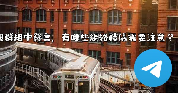 在大型電報群組中發言，有哪些網絡禮儀需要注意？