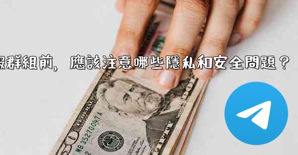 加入一個陌生電報群組前，應該注意哪些隱私和安全問題？