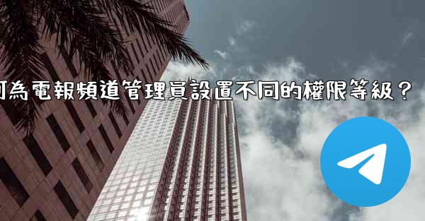 <b>如何為電報頻道管理員設置不同的權限等級？</b>