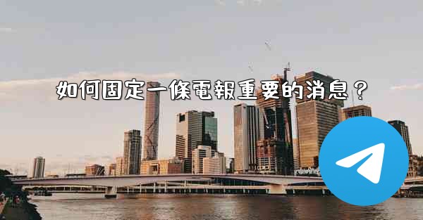 如何固定一條電報重要的消息？