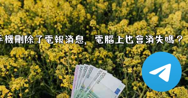 我在手機刪除了電報消息，電腦上也會消失嗎？