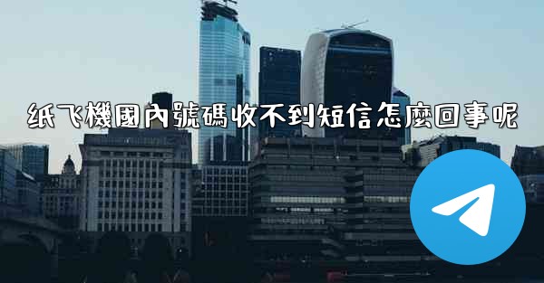 纸飞機國內號碼收不到短信怎麼回事呢