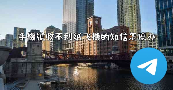 手機號收不到纸飞機的短信怎麼办