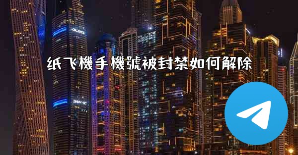 纸飞機手機號被封禁如何解除