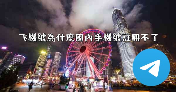 飞機號為什麼國內手機號註冊不了