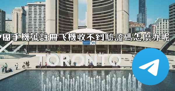 中國手機號註冊飞機收不到驗證碼怎麼办呢