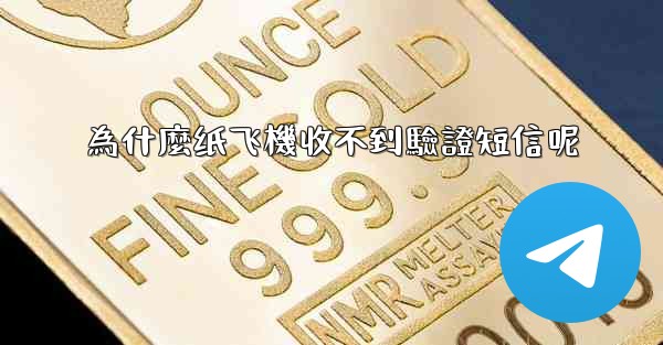 <b>為什麼纸飞機收不到驗證短信呢</b>