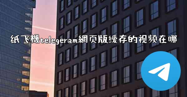 纸飞機telegeram網页版缓存的视频在哪