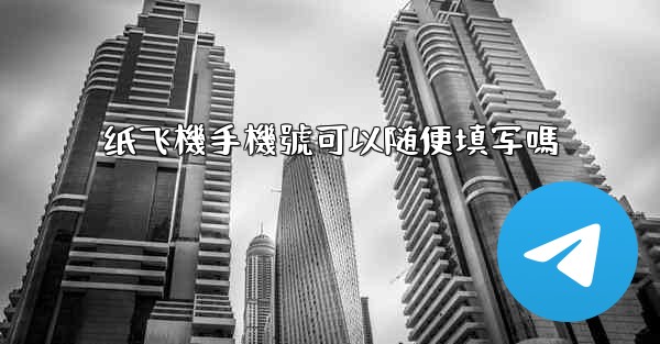 纸飞機手機號可以随便填写嗎