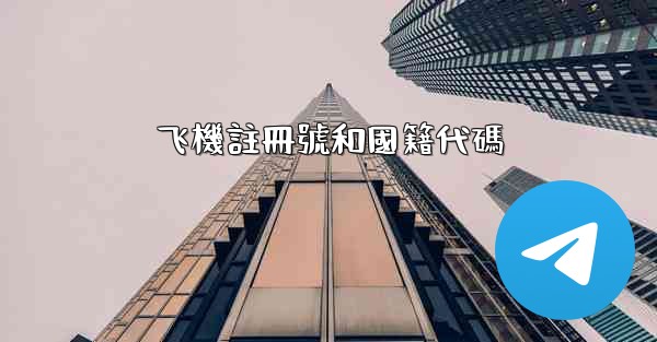 <b>飞機註冊號和國籍代碼</b>