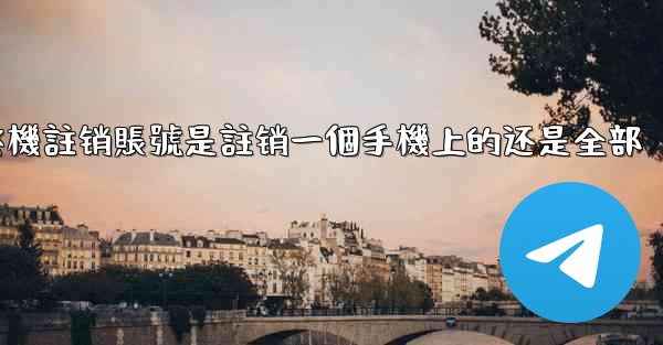 纸飞機註销賬號是註销一個手機上的还是全部