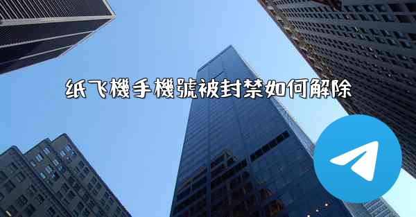 纸飞機手機號被封禁如何解除