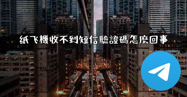 纸飞機收不到短信驗證碼怎麼回事