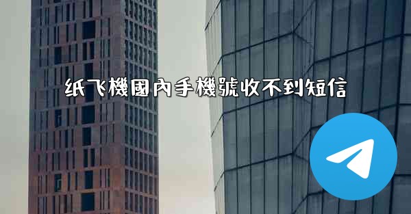 纸飞機國內手機號收不到短信