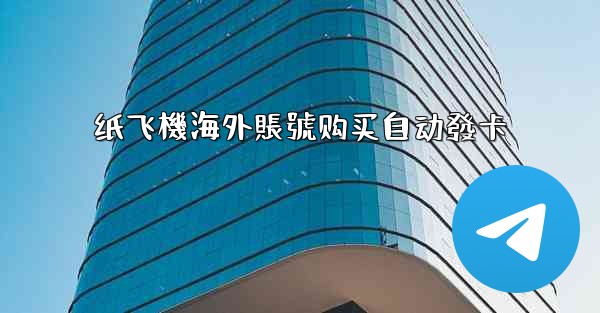 纸飞機海外賬號购买自动發卡