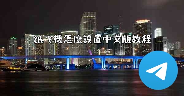 纸飞機怎麼設置中文版教程