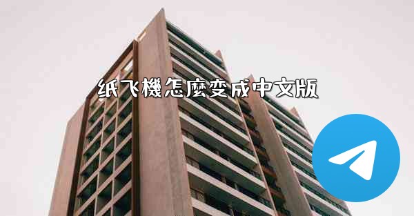 纸飞機怎麼变成中文版