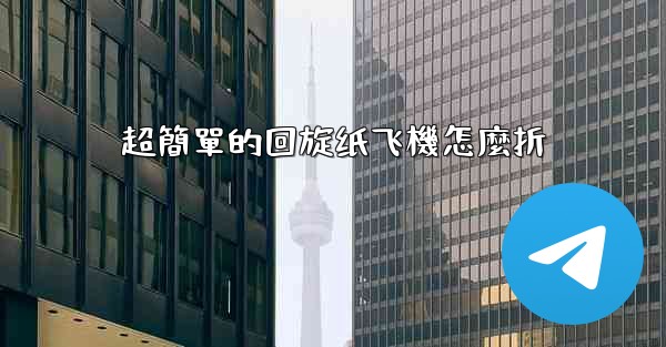 超簡單的回旋纸飞機怎麼折