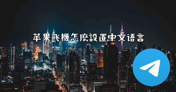 苹果飞機怎麼設置中文语言