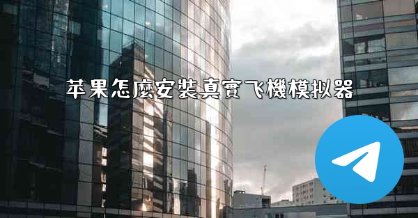 苹果怎麼安裝真實飞機模拟器