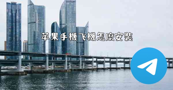 苹果手機飞機怎麼安裝