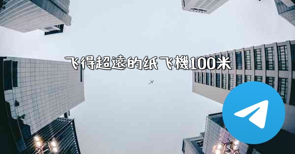 飞得超遠的纸飞機100米