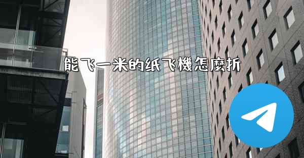 能飞一米的纸飞機怎麼折