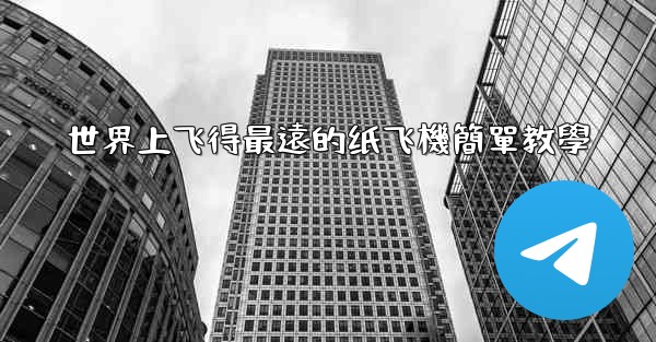 世界上飞得最遠的纸飞機簡單教學