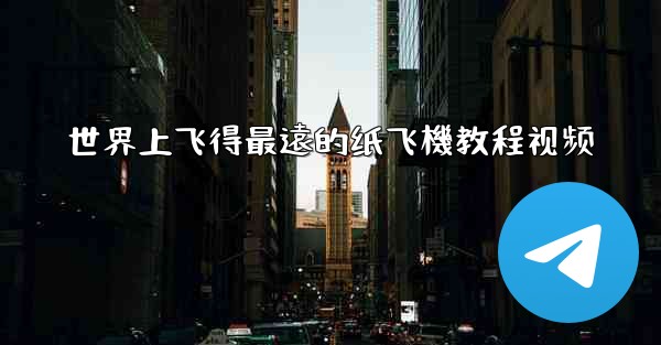 世界上飞得最遠的纸飞機教程视频