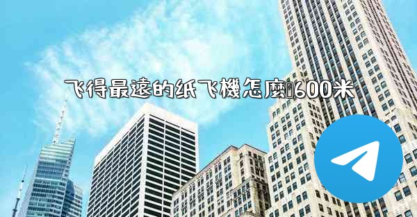 飞得最遠的纸飞機怎麼叠600米