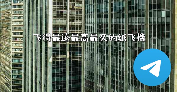 <b>飞得最遠最高最久的纸飞機</b>