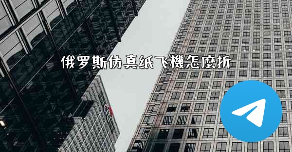 俄罗斯仿真纸飞機怎麼折