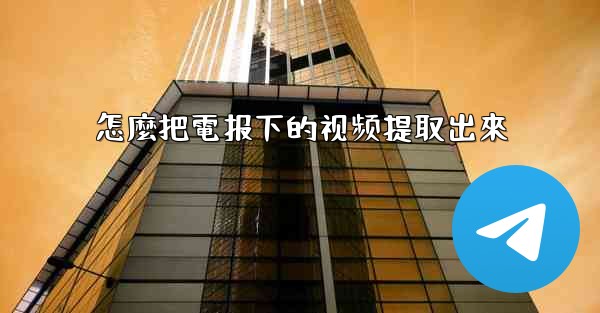 怎麼把電报下的视频提取出來