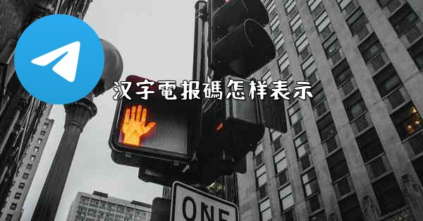 汉字電报碼怎样表示