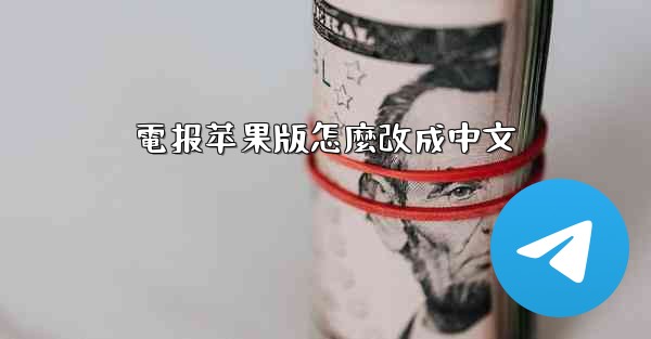 電报苹果版怎麼改成中文