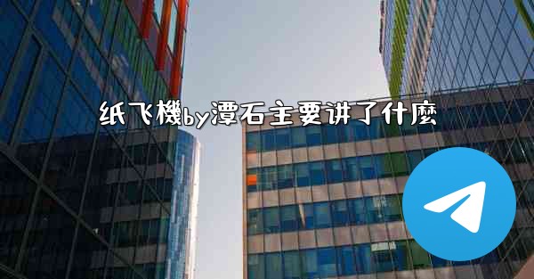 纸飞機by潭石主要讲了什麼