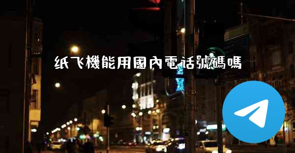 纸飞機能用國內電话號碼嗎