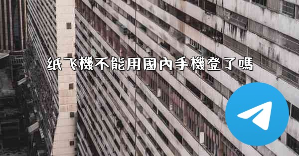 纸飞機不能用國內手機登了嗎
