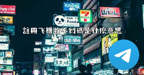 註冊飞機收不到碼是什麼意思