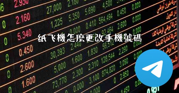 纸飞機怎麼更改手機號碼