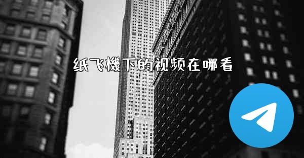 纸飞機下的视频在哪看