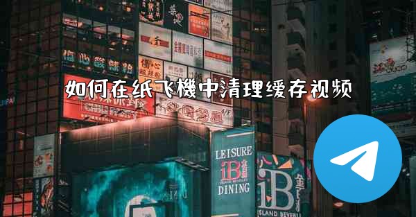 如何在纸飞機中清理缓存视频