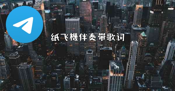 纸飞機伴奏带歌词