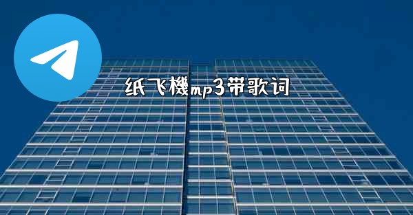 纸飞機mp3带歌词