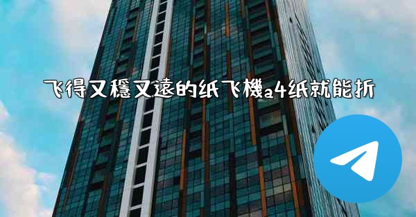 <b>飞得又穩又遠的纸飞機a4纸就能折</b>