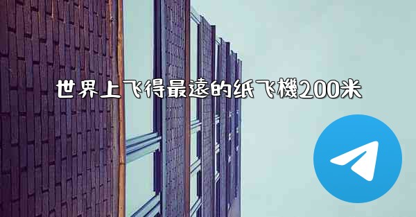 世界上飞得最遠的纸飞機200米