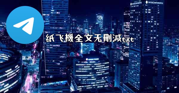 纸飞機全文无刪減txt